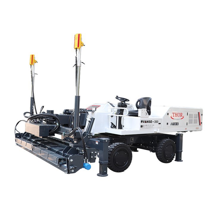 VANSE YZ30-4E 4-колесна 360-градусова въртяща се телескопична стрела Машина за лазерно нивелиране на бетонна замазка Лазерно направлявана машина за замазка
